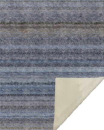 Burano BU5-P Blue Throw Blanket