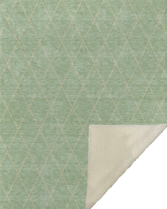 Karaj KJ3-S Green Throw Blanket