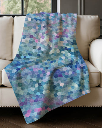 Kaleidoscope KL1 Turquoise Throw Blanket