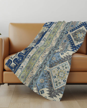 Lorenzo LN3 Navy Throw Blanket