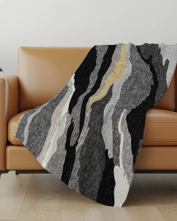 Lorenzo LN4 Black Throw Blanket