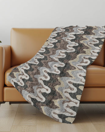 Lorenzo LN6 Charcoal Throw Blanket