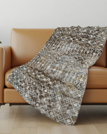 Lorenzo LN7 Brown Throw Blanket