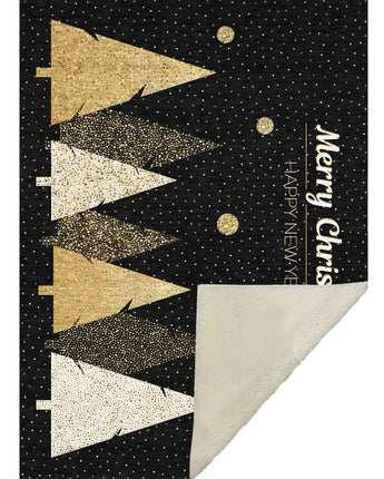 Merry & Bright MY11 Black Throw Blanket