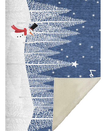 Merry & Bright MY12 Navy Throw Blanket