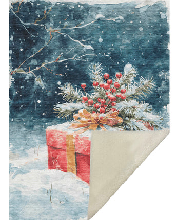 Merry & Bright MY13 Blue Throw Blanket