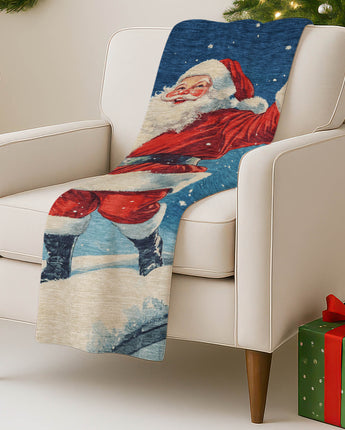 Merry & Bright MY15 Blue Throw Blanket