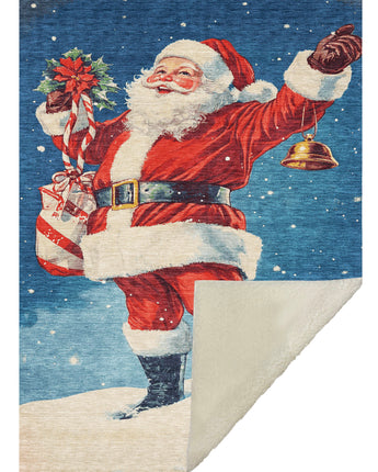 Merry & Bright MY15 Blue Throw Blanket