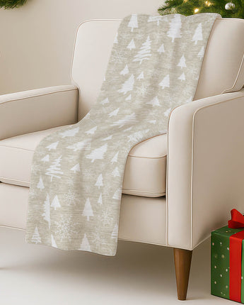 Merry & Bright MY23 Beige Throw Blanket
