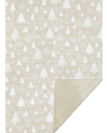 Merry & Bright MY23 Beige Throw Blanket