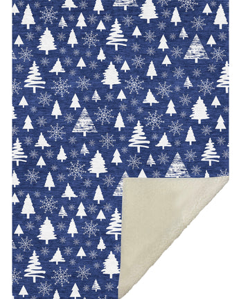 Merry & Bright MY23 Navy Throw Blanket