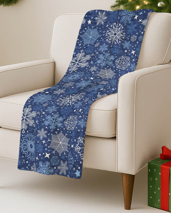 Merry & Bright MY25 Navy Throw Blanket