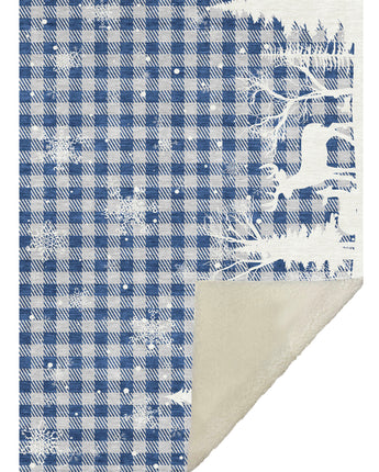 Merry & Bright MY26 Blue Throw Blanket