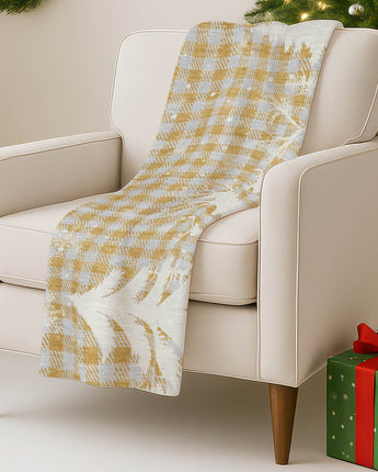 Merry & Bright MY26 Gold Throw Blanket