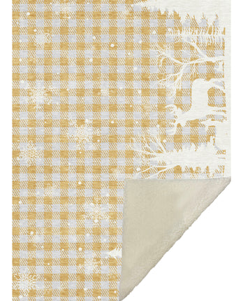 Merry & Bright MY26 Gold Throw Blanket