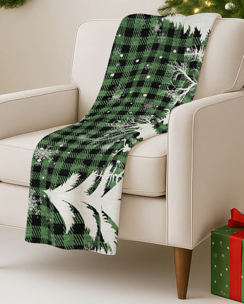 Merry & Bright MY26 Green Throw Blanket