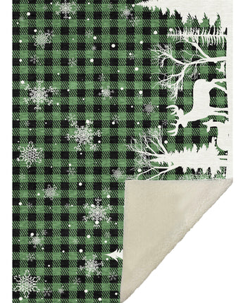 Merry & Bright MY26 Green Throw Blanket