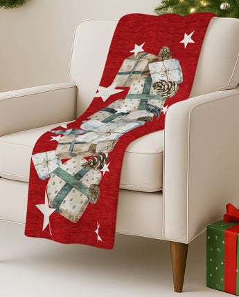 Merry & Bright MY27 Red Throw Blanket