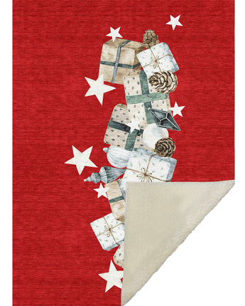 Merry & Bright MY27 Red Throw Blanket