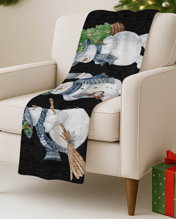 Merry & Bright MY28 Black Throw Blanket