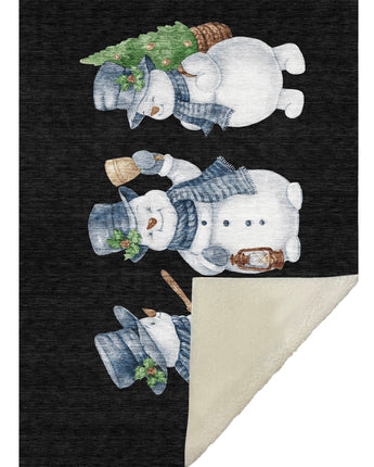 Merry & Bright MY28 Black Throw Blanket