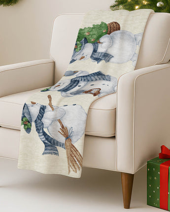 Merry & Bright MY28 Ivory Throw Blanket