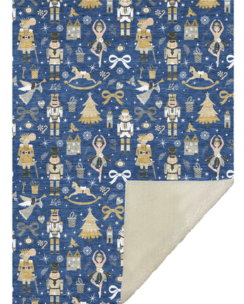 Merry & Bright MY29 Navy Throw Blanket