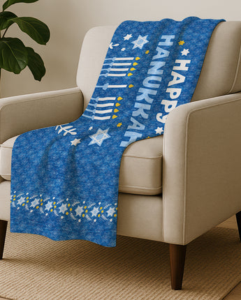 Merry & Bright MY30 Blue Throw Blanket
