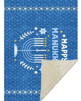 Merry & Bright MY30 Blue Throw Blanket