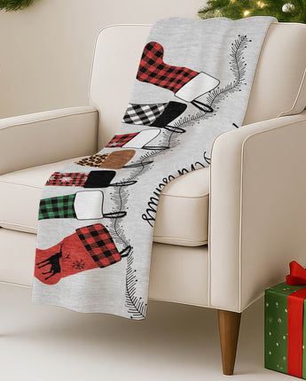 Merry & Bright MY5 Silver Throw Blanket