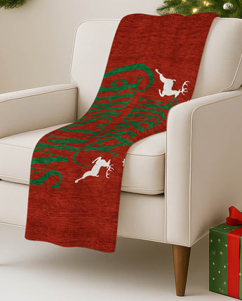 Merry & Bright MY6 Red Throw Blanket
