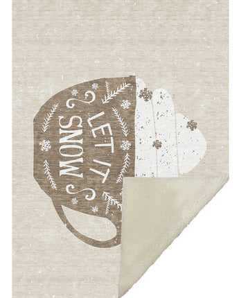 Merry & Bright MY7 Beige Throw Blanket