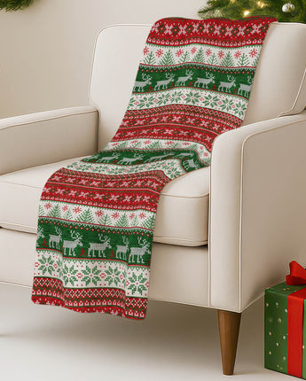 Merry & Bright MY9 Red Throw Blanket