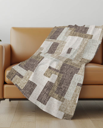 Portico PO3 Brown Throw Blanket