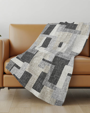 Portico PO3 Gray Throw Blanket