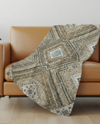 Portico PO5 Beige Throw Blanket