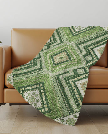 Portico PO5 Green Throw Blanket