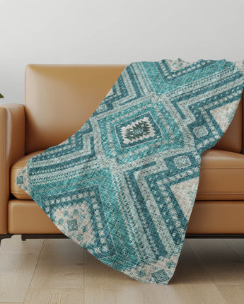 Portico PO5 Teal Throw Blanket