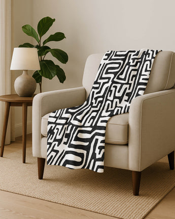 The Reserve TR1 Black Throw Blanket
