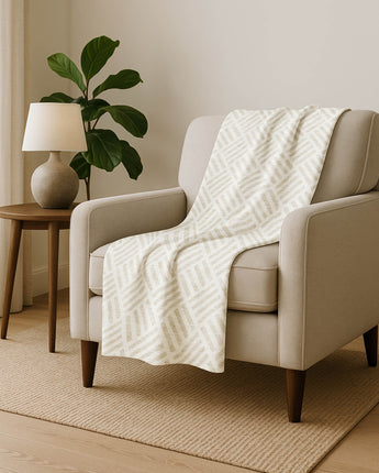 The Reserve TR3 Ivory Throw Blanket