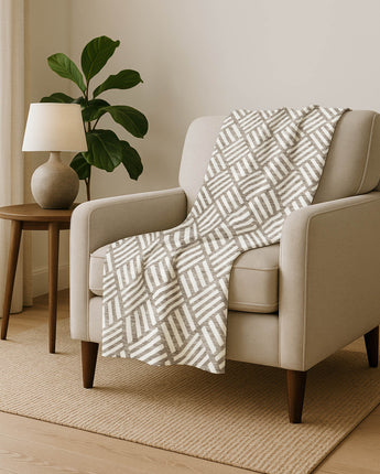 The Reserve TR3 Taupe Throw Blanket