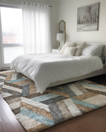 Lorenzo LN1 Brown Luxury Washable Rug