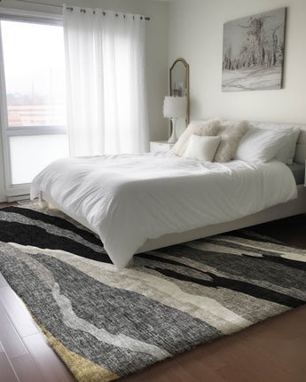 Lorenzo LN4 Black Luxury Washable Rug