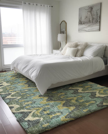 Lorenzo LN6 Teal Luxury Washable Rug