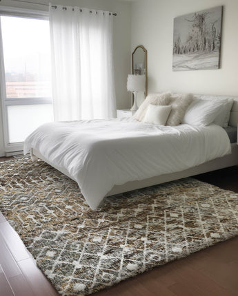 Lorenzo LN7 Brown Luxury Washable Rug