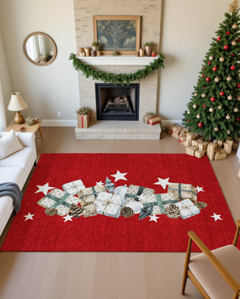 Merry & Bright MY27 Red Rug