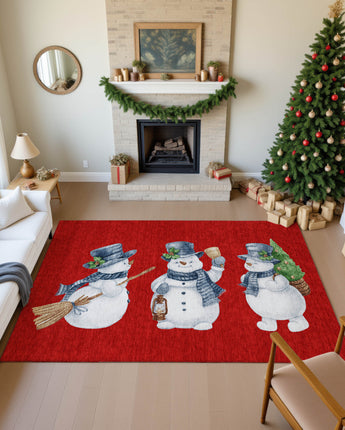 Merry & Bright MY28 Red Rug