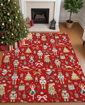Merry & Bright MY29 Red Rug