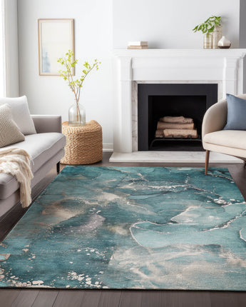 Odyssey OY11 Teal Rug