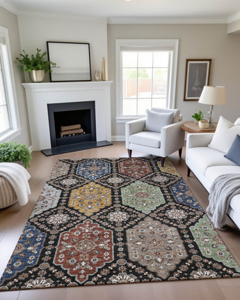 Silk Road SR7 Black Rug